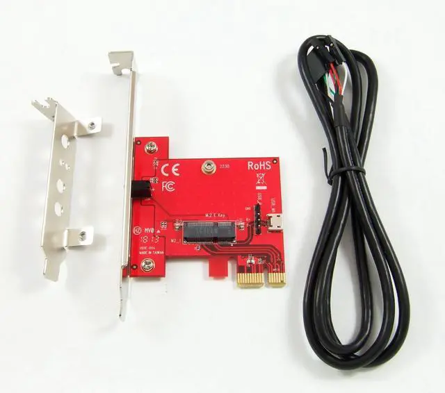 Alt view image 7 of 7 - PEXM2150E PCI Express x1 Adapter Card with M.2 Key E Socket - Support M2 E Key or A-E Key WiFi or Bluetooth Module, TAA