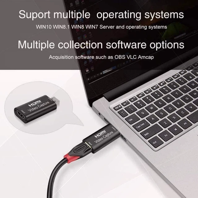 Alt view image 3 of 7 - AWADUO Audio Video Capture Cards, HDMI to USB 2.0 - High Definition 1080p 30fps - Record Directly to Computer for Gaming/Streaming/Teaching/Video Conference or Live Broadcasting