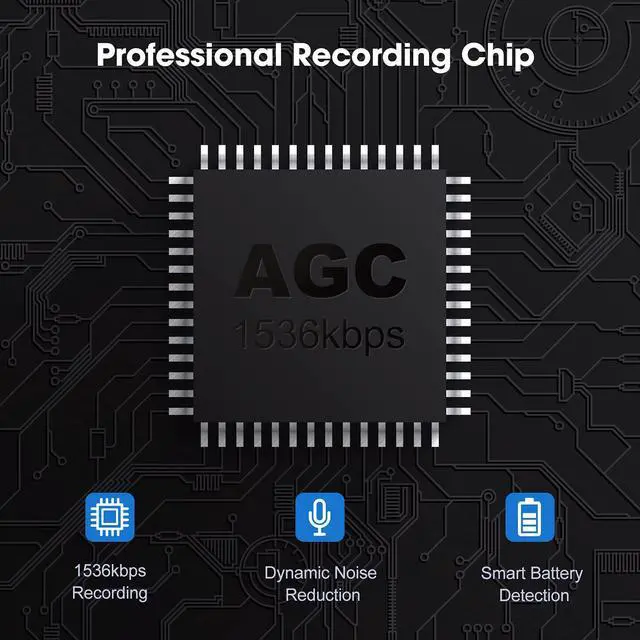 Alt view image 2 of 7 - Digital Voice Recorder, KINPEE 16GB Audio Sound Recorder Portable MP3 Recorder Dictaphone for Meeting Lecture Rechargeable Recording Device Voice Activated Recorder with Playback for Interview