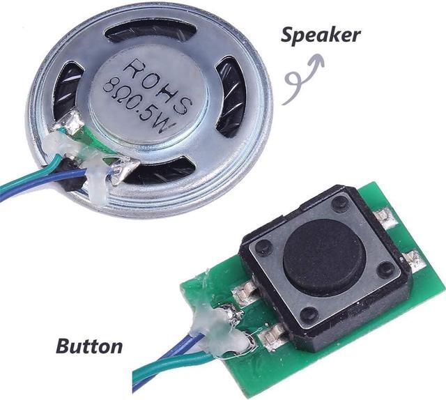 Alt view image 7 of 7 - Icstation Recordable Sound Module, Button Control Sound Chip 8M MP3 WAV Music Voice Player Programmable Board with Speaker for DIY Birthday Music Box Greeting Card Mother's Day