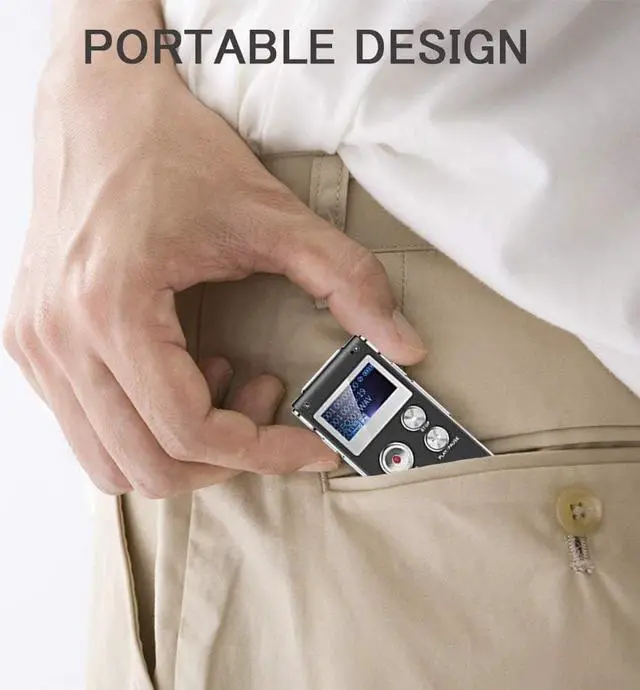 Alt view image 7 of 7 - 64GB Digital Voice Recorder Voice Activated Recorder for Lectures, Meetings, Interviews Aomago Audio Recorder Portable Tape Dictaphone with Playback, USB, MP3