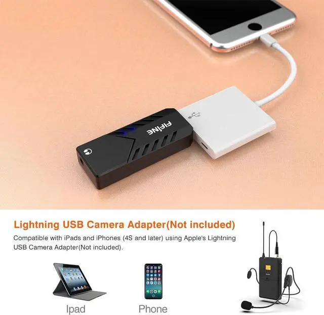 Alt view image 3 of 7 - Wireless Microphones for Computer, USB Wireless Microphone System for PC and Mac,Headset UHF Wireless System with USB Receiver,Transmitter,Headset and Clip Lavalier Lapel Mic-K031B