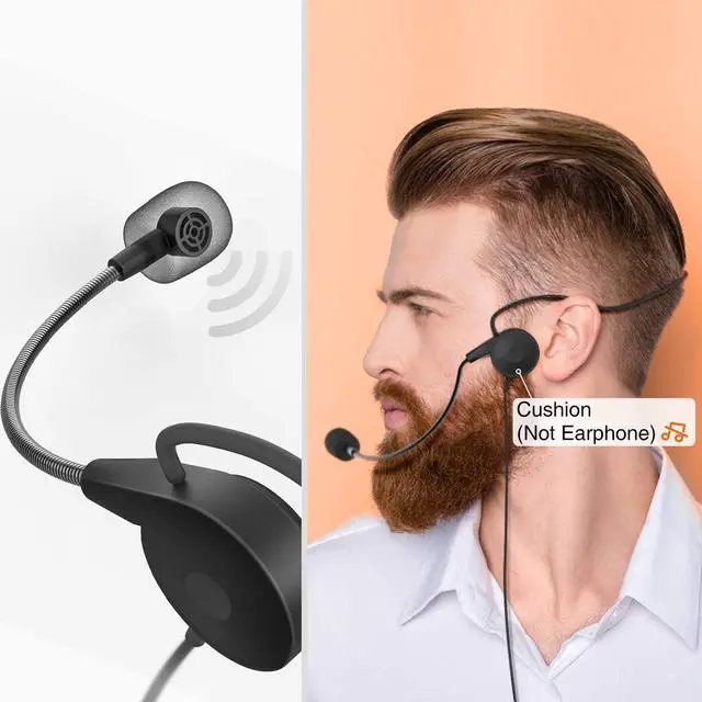 Alt view image 5 of 7 - Wireless Microphones for Computer, USB Wireless Microphone System for PC and Mac,Headset UHF Wireless System with USB Receiver,Transmitter,Headset and Clip Lavalier Lapel Mic-K031B