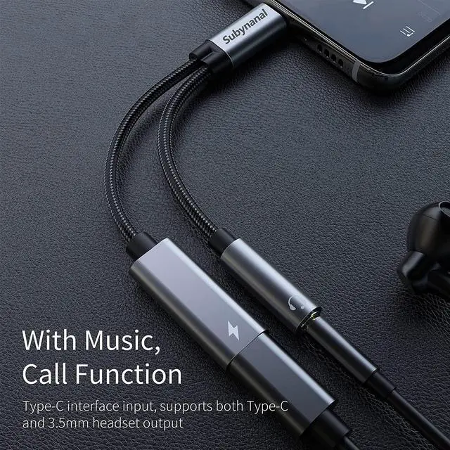 Alt view image 4 of 7 - USB c to 3.5mm Headphone and Charger Adapter 2-in-1 USB C PD 3.0 Charging Port to Aux Audio Jack and Fast Charging Dongle Cable Cord Compatible with  Galaxy S22 S21 S20 Google Pixel 4 3 XL