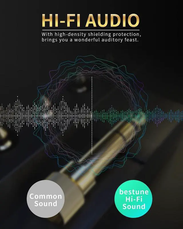 Alt view image 5 of 7 - 6.35mm (1/4 Inch) Male to 3.5mm (1/8 Inch) Female Audio Adapter Gold Plated Stereo Phone Screw-On Adapter for Guitar Headphones Amp 2Pcs