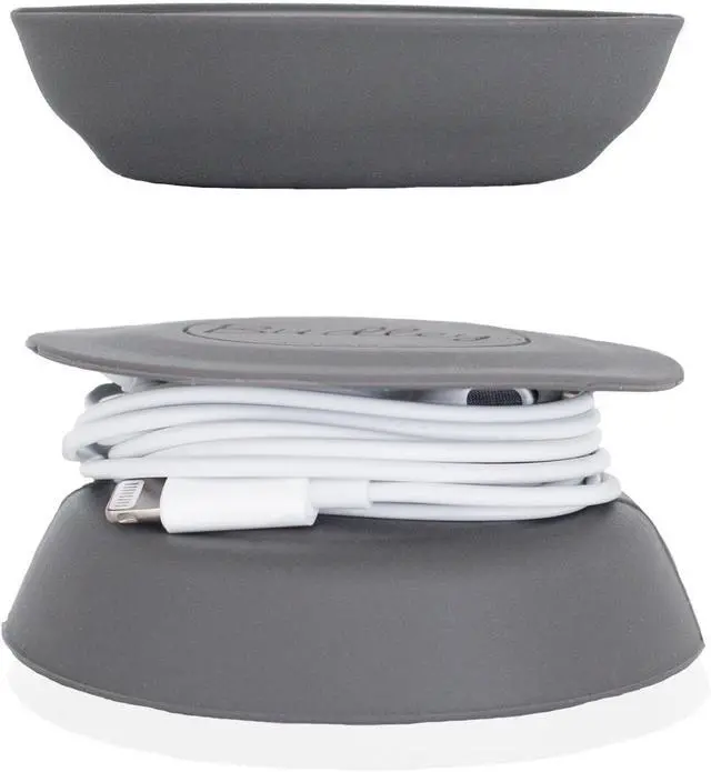 Alt view image 4 of 6 - Budley - Tangle-Free Earphone/Earbud Case Compact Storage System, Silicone (Gray, Set of 1)