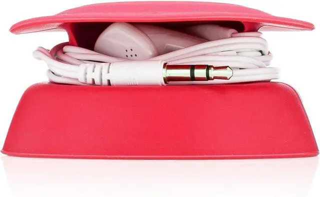 Main image of Budley - Tangle-Free Earphone/Earbud Case, Compact Storage System, Silicone (Red, Set of 1)