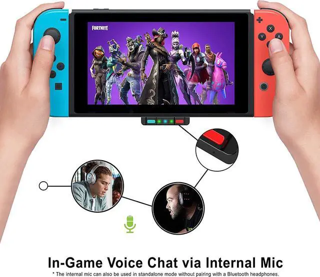 Alt view image 4 of 7 - HomeSpot Bluetooth Audio Adapter with USB-C, Built-in mic, for Nintendo Switch, PS4, PS5, PC, Supports Headphones mic, aptX Low Latency, Dual Headphones, in-Game Voice Chat