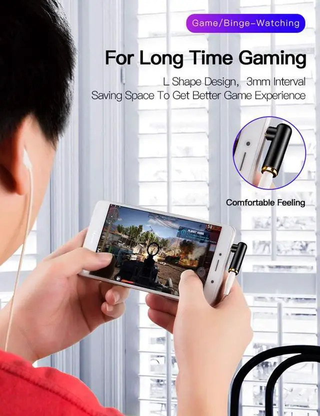 Alt view image 2 of 7 - Angle 3.5mm Audio Adapter,CableCreation [3-Pack] 1/8 TRRS Stereo Headphone Connector Male to Female Compatible with iPhone,iPad,iPod, Tablets, PS4 Headset,Game Controller.Black