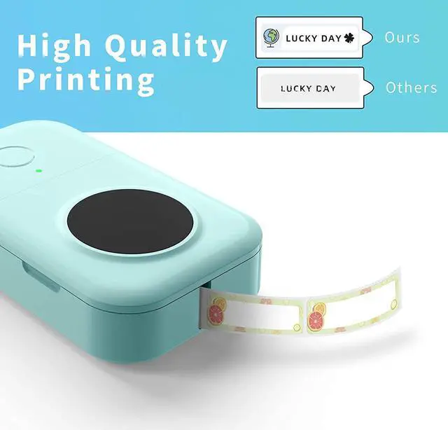 Alt view image 3 of 7 - Phomemo D30 Label Maker Machine with 4 Tapes - Black on Pink, Blue, Yellow, White Tape, Mini Bluetooth Label Printer, Portable Smart Phone Handheld Sticker Mini Labeler Inkless Rechargeable, BPA-Free