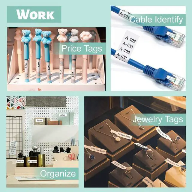 Alt view image 6 of 7 - Phomemo D30 Label Maker Machine with Tape, Portable Bluetooth Label Printer, Small Smart Phone Handheld Sticker Mini Labeler Multiple Templates Font Icon Easy to Use Inkless Rechargeable F Office Home