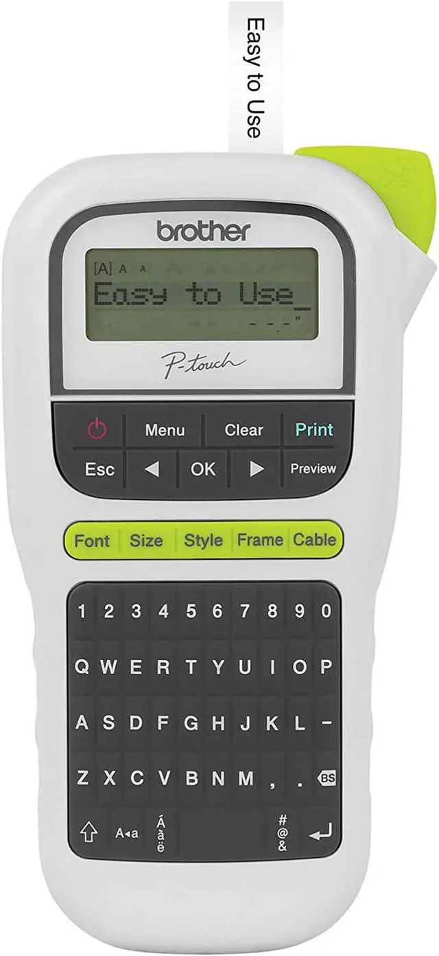 Main image of Brother P-Touch, PTH110, Easy Portable Label Maker, Lightweight, Qwerty Keyboard, One-Touch Keys, White
