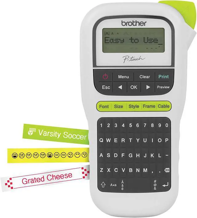 Alt view image 2 of 7 - Brother P-Touch, PTH110, Easy Portable Label Maker, Lightweight, Qwerty Keyboard, One-Touch Keys, White