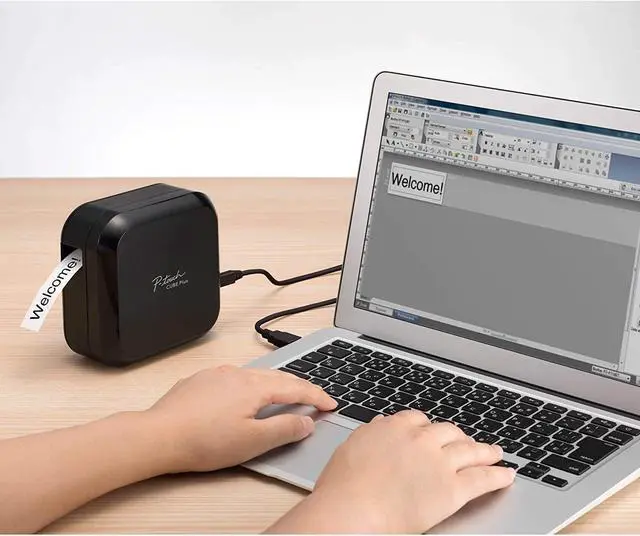 Alt view image 7 of 7 - Brother P-touch CUBE Plus PT-P710BT Versatile Label Maker with Bluetooth Wireless Technology