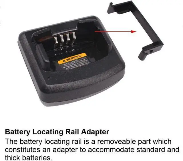 Alt view image 2 of 7 - Aimtobest Rapid Charger Compatible for Motorola CP110 RDM2070D RDU4100 RDV5100 RDU2020 RDU2080D RDV2020 RDV2080D RDM2080 RDU4160D Radio RLN6305 RLN6308 RLN6332A
