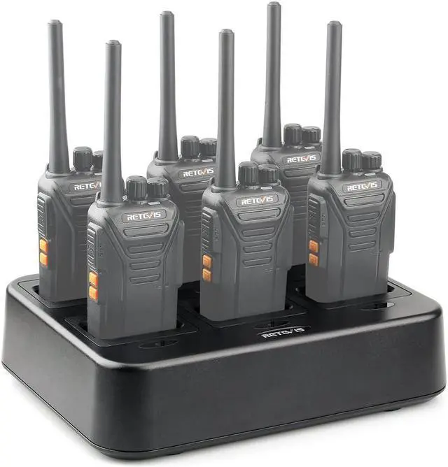 Alt view image 2 of 7 - Retevis RT27 RT27V Walkie Talkies Charging Base,Six-Way Two Way Radio Charger Station,Multi Unit Rapid Gang Charger (Not for RT22) Compatible with Retevis RT27 RT27V 2 Way Radios (1 Pack)