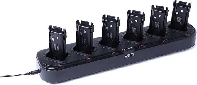 Alt view image 2 of 5 - BTECH CH-8-6 6-Way Gang Charger for UV-82HP, GMRS-V2, MURS-V1, UV-82C, Baofeng UV-82 (BL-8 Battery), Bulk Bank Multi Charger for BaoFeng, BTECH