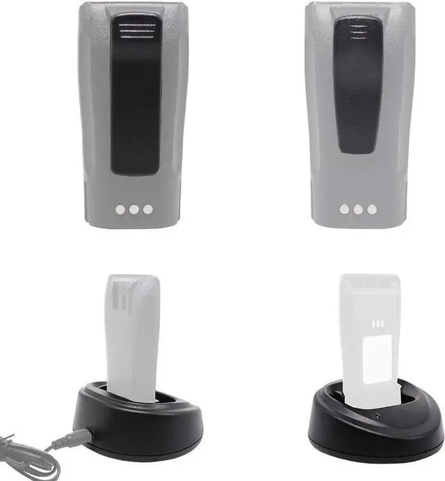 Alt view image 5 of 7 - Aimtobest WPLN4137 Single-Unit Charger Base Compatible for Motorola CP200 CP200D CP200XLS CP040 CP140 PR400 EP450 DEP450 DP1400 Radio with Belt Clip 2 Pack (Without Charging Cable)