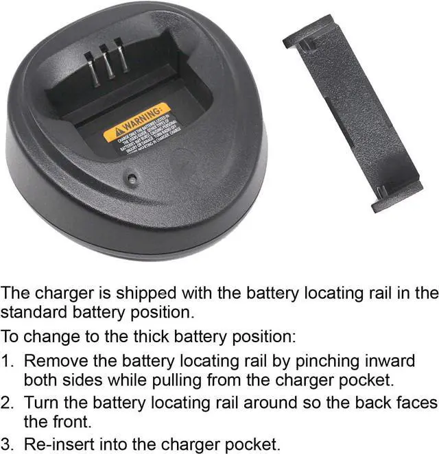 Alt view image 3 of 7 - Aimtobest WPLN4137 Single-Unit Charger Base Compatible for Motorola CP200 CP200D CP200XLS CP040 CP140 PR400 EP450 DEP450 DP1400 Radio with Belt Clip 2 Pack (Without Charging Cable)