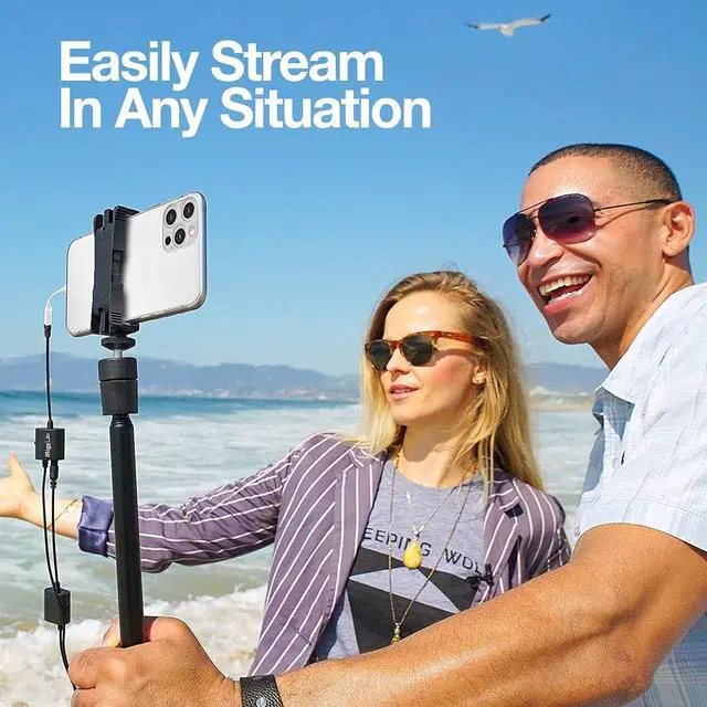 Alt view image 3 of 7 - IK Multimedia iRig Mic Lav lapel microphone, omnidirectional condenser lavalier microphone with 1/8" TRRS jack, headphone out and daisy-chaining for iPhone, iPad, Android, Mac, PC