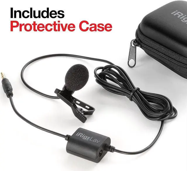 Alt view image 6 of 7 - IK Multimedia iRig Mic Lav lapel microphone, omnidirectional condenser lavalier microphone with 1/8" TRRS jack, headphone out and daisy-chaining for iPhone, iPad, Android, Mac, PC