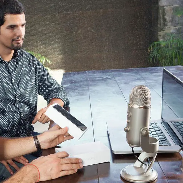 Alt view image 2 of 7 - Blue Yeti USB Microphone for Recording, Streaming, Gaming, Podcasting on PC and Mac, Condenser Mic for Laptop or Computer with Blue VO!CE Effects, Adjustable Stand, Plug and Play - Slate