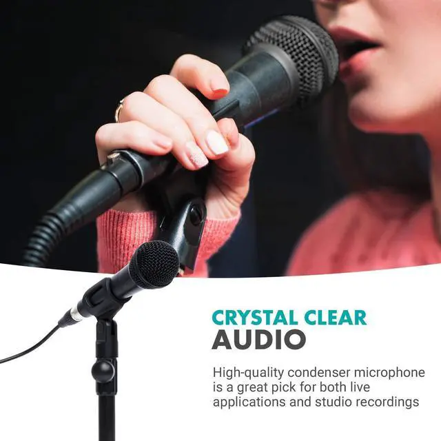 Alt view image 6 of 7 - Movo HV-M5 Dynamic Cardioid Vocal Microphone with Internal Shockmount and Windscreen - XLR Compatible Dynamic Mic with 6.35mm Adapter - Professional Microphone for Singing and Recording