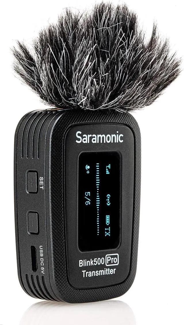 Alt view image 7 of 7 - Saramonic Advanced 2.4 GHz Wireless Clip-On Microphone System with Lavalier & Dual-Channel Receiver for Cameras, Mobile Devices and More (Blink 500 Pro B1), Black,1x TX - TRS/TRRS, BLINK500PROB1