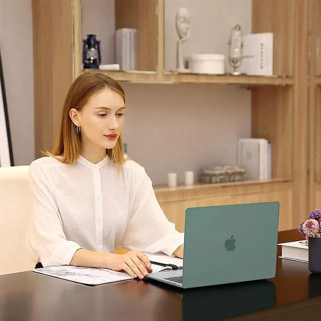 Alt view image 6 of 6 - MOSISO Compatible with MacBook Air 13 inch Case 2022 2021 2020 2019 2018 A2337 M1 A2179 A1932 Retina Display Touch ID, Plastic Hard Shell&Keyboard Cover&Screen Protector&Storage Bag, Midnight Green