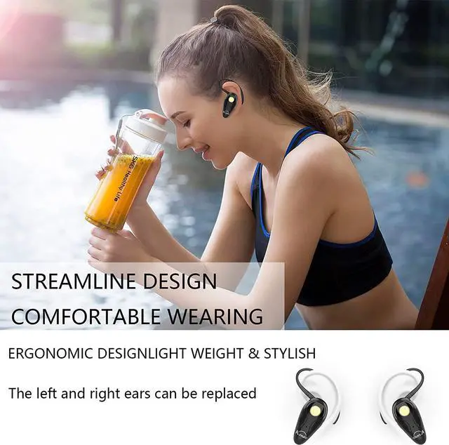 Alt view image 5 of 7 - Bluetooth Headset V5.0 Ultralight Wireless Headphone Cell Phone Earpiece with Mic Headsetcase Volume Control Handsfree Earbud Compatible with Android/iPhone/Smartphones/Laptop