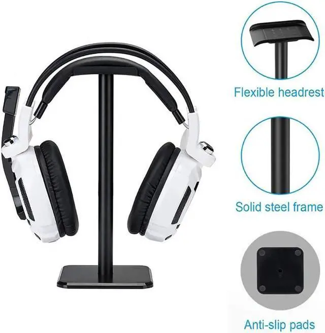 Alt view image 5 of 7 - Headphone Stand, Universal Aluminum Metal Holder for AirPods Max, HyperX Cloud II, Xbox One, , Sennheiser, Sony, Bose, Beats PC Gaming Headset Display &Wireless Headphones (Black)