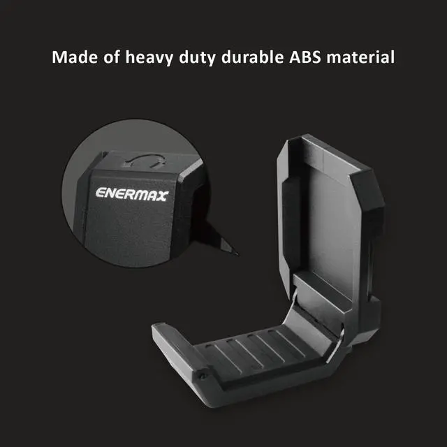 Alt view image 2 of 5 - Enermax Magnetic Mounting Headset Holder with Metal Protection Foam, Provides up to 1 kg/2.2 lbs, Compatible with Computer/Gaming Headsets, Headphone of all Shapes and Sizes, EHB001