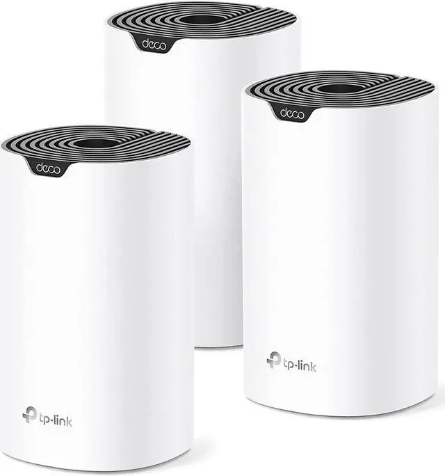 Main image of TP-Link Deco Mesh AC1900 WiFi System (Deco S4)  Up to 5,500 Sq.ft. Coverage, Replaces WiFi Router and Extender, Gigabit Ports, Works with Alexa, 3-pack