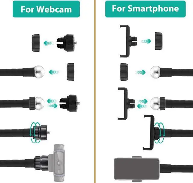Alt view image 6 of 7 - NexiGo 3.5 Inch Dual Selfie Ring Light with Moible Phone & Webcam Holder, 3-Light Modes, 10 Brightness Levels, LED Ringlight with Tripod Stand, for Live Streaming Makeup Video Conference