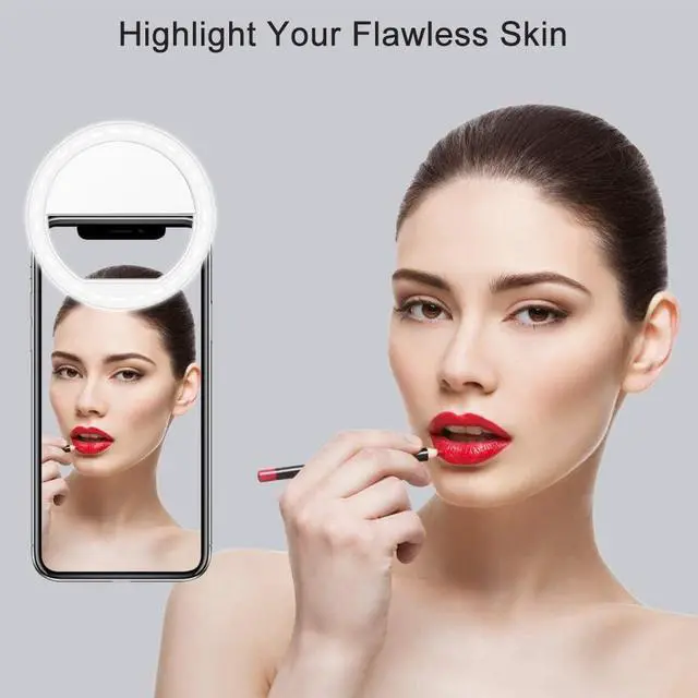 Alt view image 4 of 7 - Selfie Ring Light Portable Clip Selfie Light with 36 LED for Smart Phone Photography Camera Video