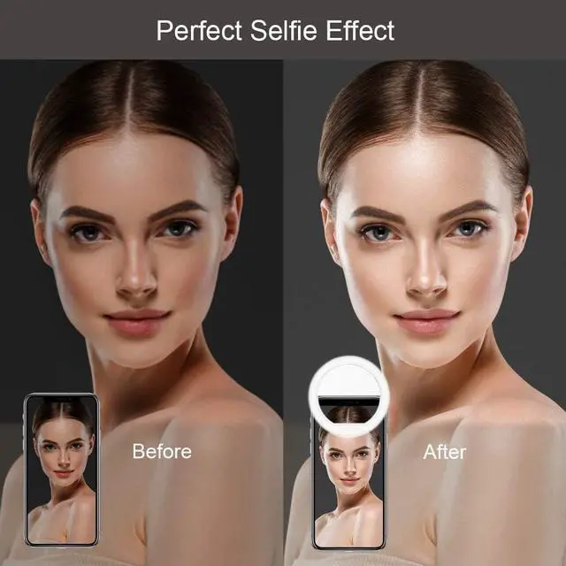 Alt view image 3 of 7 - Selfie Ring Light Portable Clip Selfie Light with 36 LED for Smart Phone Photography Camera Video