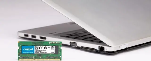 Alt view image 4 of 6 - Crucial 2GB Single DDR3/DDR3L 1600 MT/S (PC3-12800) Unbuffered SODIMM 204-Pin Memory - CT25664BF160B