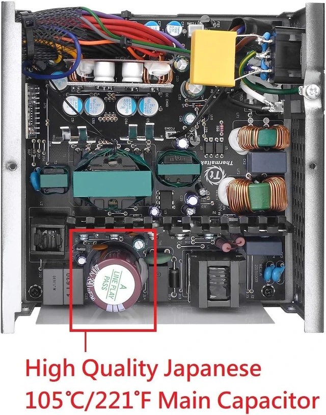 Alt view image 5 of 6 - Thermaltake Toughpower GX1 80+ Gold 700W SLI/Crossfire Ready Continuous Power ATX 12V V2.4/EPS V2.92 Non Modular Power Supply 5 Year Warranty PS-TPD-0700Nnfagu-1