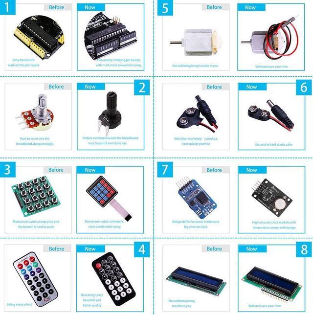 Alt view image 4 of 7 - UNO R3 Project Most Complete Starter Kit with Tutorial Compatible with Arduino IDE (200+ Components)