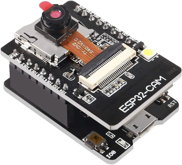 Alt view image 2 of 7 - 5-Pack ESP32-CAM-MB Development Board with OV2640 Camera, WiFi & Bluetooth, Micro USB