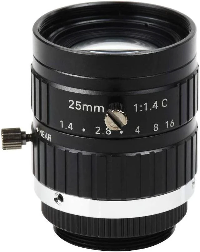 Main image of Waveshare Industrial Telephoto Lens with 25mm Focal Length Multi Field Angle C-Mount Compatible with Raspberry Pi HQ Camera