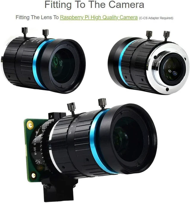 Alt view image 5 of 7 - Waveshare Industrial Telephoto Lens 16mm Focal Length Compatible with Raspberry Pi Camera