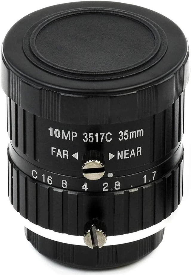 Main image of Waveshare Industrial Telephoto Lens with 35mm Focal Length Multi Field Angle C-Mount Compatible with Raspberry Pi HQ Camera
