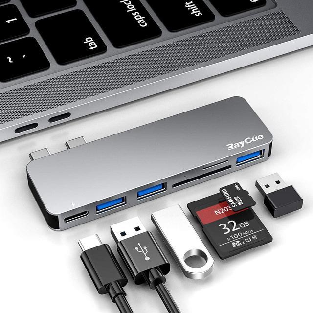MacBook Pro/MacBook Air USB with 3 USB Ports, TF/SD Card Reader, Thunderbolt 3 PD Port, USB C Adapter for MacBook Pro 13" 15" 16" Compatible with MacBook Pro/Air 2021-2016 -