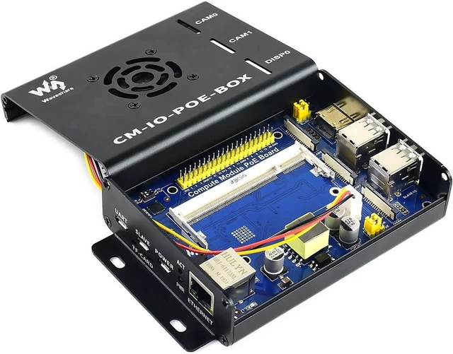 Main image of waveshare Mini-Computer Add-ons Based on Raspberry Pi Compute Module CM4S / CM3 / CM3L / CM3+ / CM3+L Comes with PoE Expansion Board
