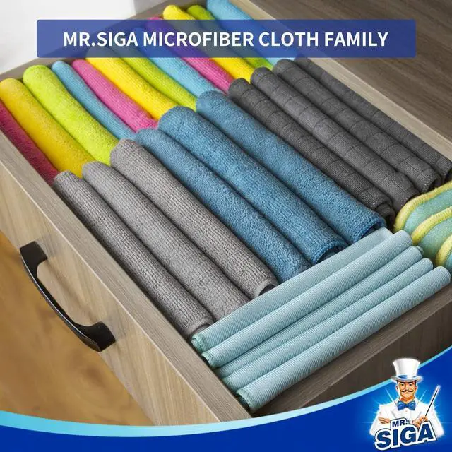 Alt view image 3 of 6 - Microfiber Cleaning Cloth Pack of 12 Size:12.6 x 12.6
