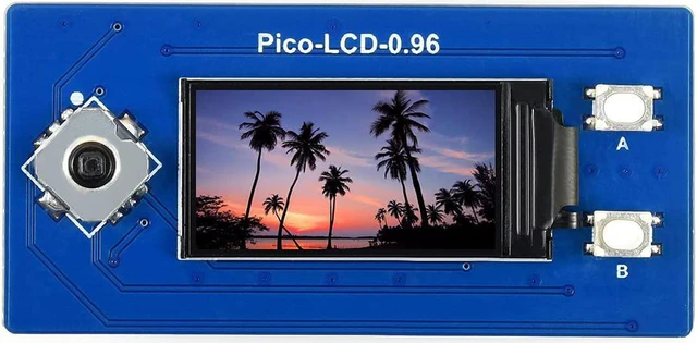 Alt view image 5 of 7 - waveshare 0.96inch LCD Display Module for Raspberry Pi Pico 65K RGB Colors 160×80 Pixels SPI Interface Embedded ST7735S Driver
