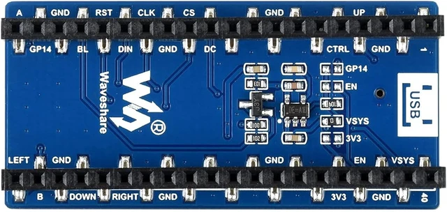 Alt view image 7 of 7 - Waveshare 1.14inch LCD Display Module for Raspberry Pi Pico 65K RGB Colors 240×135 Pixels with SPI Interface Embedded ST7789 Driver Using SPI Bus IPS Screen