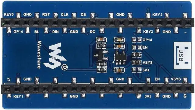 Alt view image 3 of 7 - waveshare 1.44 inch LCD Display for Raspberry Pi Pico, 128×128 Color Screen TFT Display Module SPI Interface, Embedded ST7735S Driver, Compatible with Raspberry Pi Pico Header
