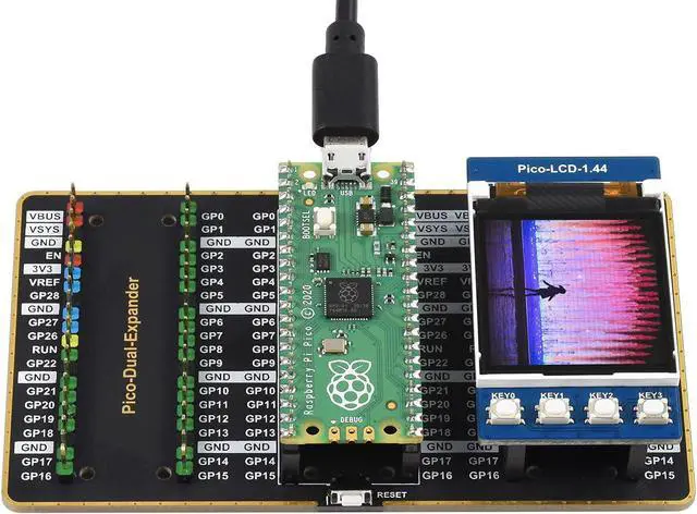 Alt view image 6 of 7 - waveshare 1.44 inch LCD Display for Raspberry Pi Pico, 128×128 Color Screen TFT Display Module SPI Interface, Embedded ST7735S Driver, Compatible with Raspberry Pi Pico Header